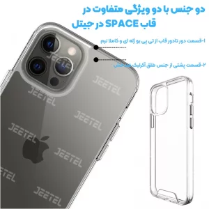 قاب شفاف محافظ لنزدار گوشی Huawei Nova Y70 مدل دکمه فلزی اسپیس