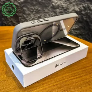 کاور Metal Stand مدل مگ سیف دار برای گوشی IPHONE 16 Pro Max + محافظ لنز رینگی