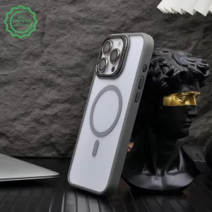 کاور Metal Stand مدل مگ سیف دار برای گوشی IPHONE 16 Pro Max + محافظ لنز رینگی