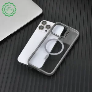 کاور Metal Stand مدل مگ سیف دار برای گوشی IPHONE 16 Pro + محافظ لنز رینگی