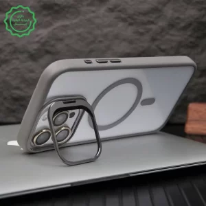 کاور Metal Stand مدل مگ سیف دار برای گوشی IPHONE 16 Pro + محافظ لنز رینگی