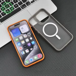 کاور Metal Stand مدل مگ سیف دار برای گوشی IPHONE 16 + محافظ لنز رینگی