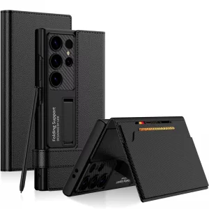 کیف چرمی مدل Folding Support مناسب برای گوشی Samsung Galaxy S24 Ultra