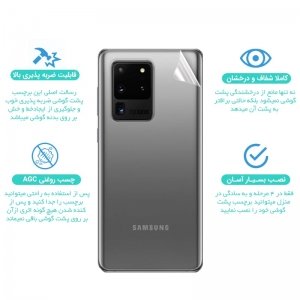 برچسب نانو پشت گوشی Samsung Galaxy S23 FE مدل شفاف آنتی شوک