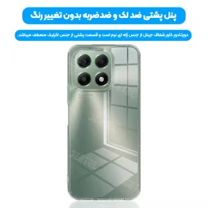 قاب شفاف Honor X8A مدل ژله ای محافظ لنزدار