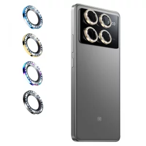 گلس لنز رینگی Xiaomi Poco X6 Pro مدل نگین دار دیاموند