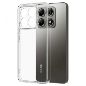 قاب شفاف Xiaomi 14T مدل تمام ژله ای محافظ لنزدار