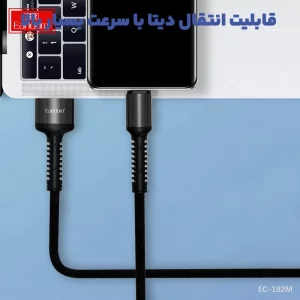 کابل شارژ USB به Lightning به طول 1 متر 2.4 آمپر از برند ایرلدوم مدل Earldom EC-182L (100% اورجینال)