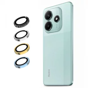 محافظ لنز دوربین Xiaomi Redmi Note 14 5G رینگی مدل شیشه ای آلومینیومی