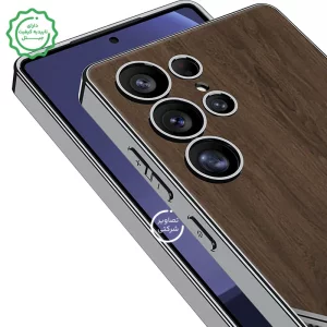 کاور چرمی GKK مدل WOOD Case مناسب برای گوشی Samsung Galaxy S25 Ultra