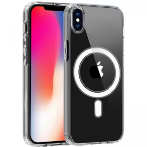 قاب اورجینال مگ سیف برای گوشی IPHONE XS Max تمام شفاف (پک اپل استوری)