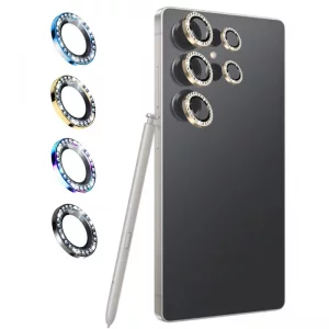 گلس لنز رینگی Samsung Galaxy S25 Ultra مدل نگین دار دیاموند