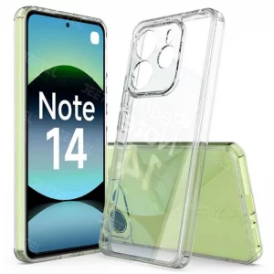 قاب شفاف Xiaomi Redmi Note 14 4G مدل ژله ای محافظ لنزدار