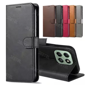 کیف چرمی Honor X6B مدل لپ تاپی جاکارتی دار (محافظ لنزدار)