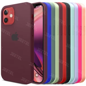 کاور سیلیکونی تک رنگ اورجینال برای گوشی IPHONE 12 / 12 Pro مدل پاک کنی اصل (متریال ویتنام)