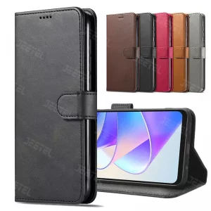 کیف چرمی Honor X7A مدل لپ تاپی جاکارتی دار (محافظ لنزدار)
