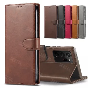 کیف چرمی Samsung Galaxy Note 20 Ultra مدل لپ تاپی جاکارتی دار