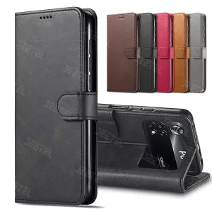 کیف چرمی Xiaomi POCO M4 Pro 4G مدل لپ تاپی جاکارتی دار