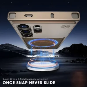 کاور چرمی آلومینیومی مدل Aero Leather مناسب برای گوشی Samsung Galaxy S25 Ultra
