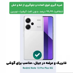 محافظ لنز دوربین مدل رینگی شابلون دار برای گوشی Xiaomi Redmi Note 13 Pro Plus (پک دو عددی)