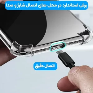 گارد شفاف ایربگ دار برای گوشی Samsung Galaxy A12 مدل ژله ای محافظ لنزدار