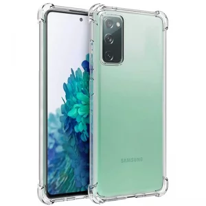 گارد شفاف ایربگ دار برای گوشی Samsung Galaxy S20 FE مدل ژله ای محافظ لنزدار
