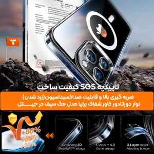 قاب اورجینال مگ سیف برای گوشی IPHONE XR تمام شفاف (پک اپل استوری)
