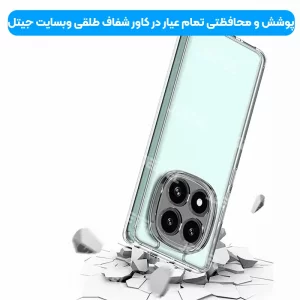 قاب شفاف Xiaomi Redmi Note 14 Pro 4G مدل ژله ای محافظ لنزدار