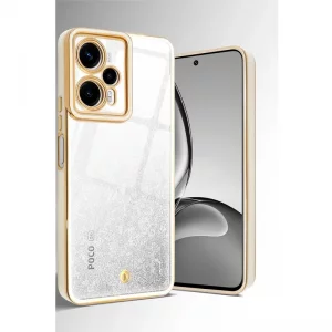 قاب اورجینال الکتروپلیتینگ Xiaomi Poco F5 مدل دور طلایی اسپیس