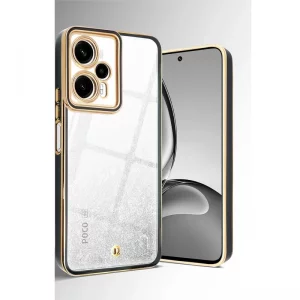 قاب اورجینال الکتروپلیتینگ Xiaomi Poco F5 مدل دور طلایی اسپیس