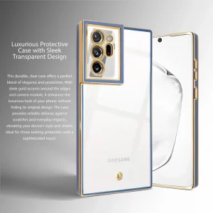 قاب اورجینال الکتروپلیتینگ Samsung Galaxy Note 20 Ultra مدل دور طلایی اسپیس