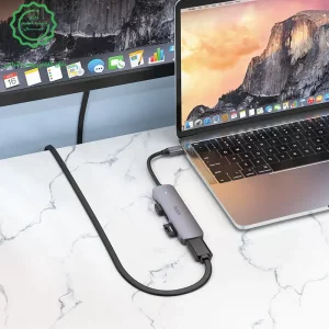 هاب 6 پورت Type-C 6 in 1 به طول 0.2 متر مدل 4K از برند هوکو مدل Hoco HB28 (نسخه اورجینال وارداتی)