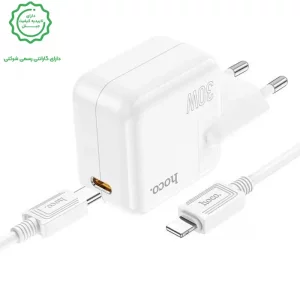 شارژر دیواری 30 وات آی پد و تبلت به همراه کابل 1 متری PD از برند هوکو مدل Hoco C112A (نسخه اورجینال وارداتی))