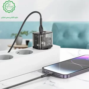 شارژر دیواری 20W دو پورت به همراه کابل 1 متری PD+QC3.0 از برند هوکو مدل Hoco N34 (نسخه اورجینال تاییدیه EURO)
