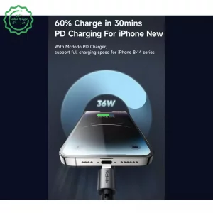 کابل شارژ Lightning به Type-C به طول 1.8 متر 36W PD از برند مک دودو Mcdodo CA-285 (نسخه اورجینال)