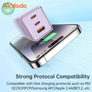 شارژر دیواری سه پورت به توان 70 وات Gan 5 mini مک دودو مدل Mcdodo CH-150 (نسخه اورجینال)