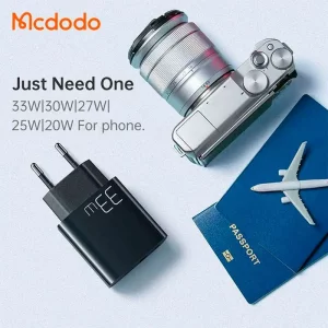 شارژر دیواری 2 پورت به توان 33 وات PD مک دودو مدل Mcdodo CH-092 (نسخه اورجینال)