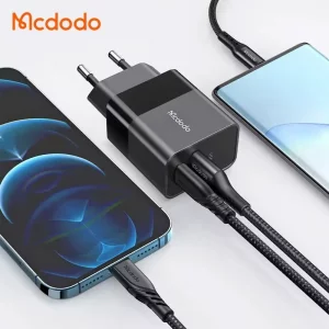 شارژر دیواری 2 پورت به توان 20 وات PD مک دودو مدل Mcdodo CH-195 (نسخه اورجینال)