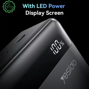 پاوربانک 3 پورت 20.000Mah و توان 35W یسیدو مدل YESIDO YP51 (100% اورجینال)