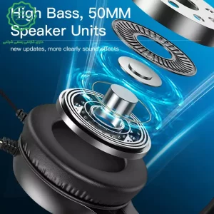 هدست سیم دار RGB مدل گیمینگ میکروفن دار از برند یسیدو مدل Yesido EK02 (نسخه اورجینال وارداتی)
