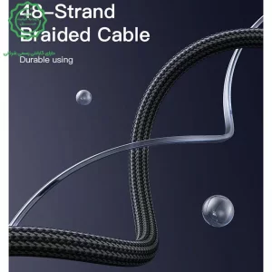 کابل شارژ دو سر تایپ سی به طول 1.2 متر و توان 60W 3A مدل YESIDO CA181 (100% اورجینال)