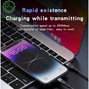 کابل شارژ آیفون به طول 1 متر و توان 2A مدل YESIDO CA121L (100% اورجینال)