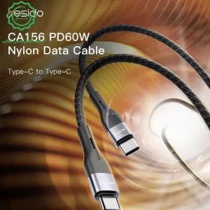 کابل شارژ دو سر تایپ سی به طول 1 متر و توان 60W مدل YESIDO CA156 (100% اورجینال)