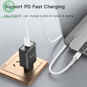 کابل شارژ دو سر تایپ سی به طول 1 متر و توان 60W مدل YESIDO CA154 (100% اورجینال)