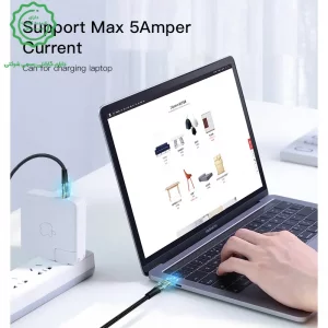 کابل شارژ دو سر تایپ سی به طول 1.2 متر و توان 100W مدل YESIDO CA103 (100% اورجینال)