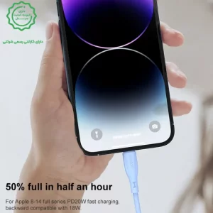 کابل شارژ لایتنینگ به تایپ سی به طول 1 متر و توان 20W PD مدل YESIDO CA151 (100% اورجینال)