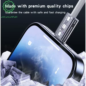 کابل شارژ لایتنینگ به تایپ سی به طول 1.2 متر و توان 27W PD مدل YESIDO CA170 (100% اورجینال)