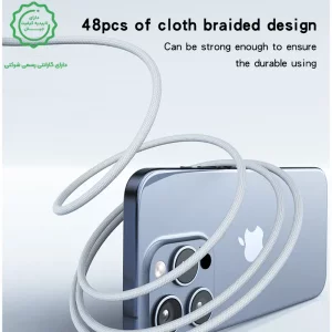 کابل شارژ لایتنینگ به تایپ سی به طول 1.2 متر و توان 27W PD مدل YESIDO CA170 (100% اورجینال)