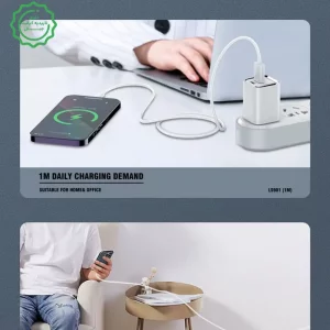 کابل شارژر Lightning به طول 1متر 25 وات مدل LDNIO LS901 (نسخه اورجینال)
