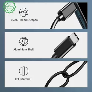 کابل مبدل صدا Type-C به 3.5mm AUX به طول 1 متر